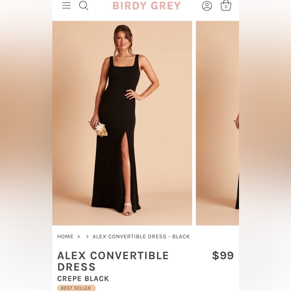 Birdy Grey Alex Convertible Black Dress (size:XS)